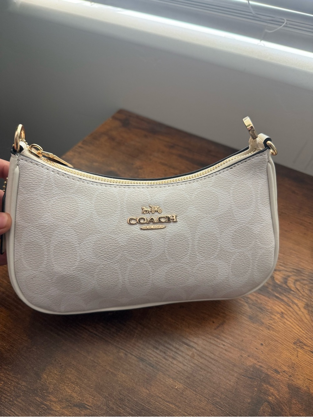 COACH Teri Shoulder Bag Chalk White